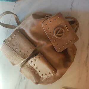 Valentino tan slouch backpack